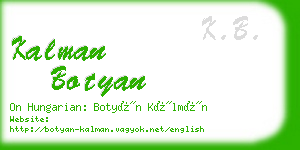 kalman botyan business card